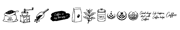 Roastery Handmade Doodles Font UPPERCASE