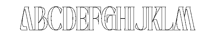 Roave Outline Font UPPERCASE