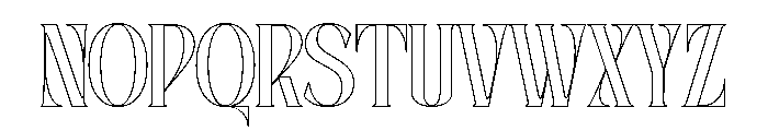 Roave Outline Font UPPERCASE