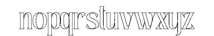 Roave Outline Font LOWERCASE