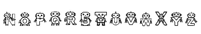 Robocaps Regular Font LOWERCASE