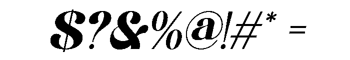 Rocalie Italic Font OTHER CHARS