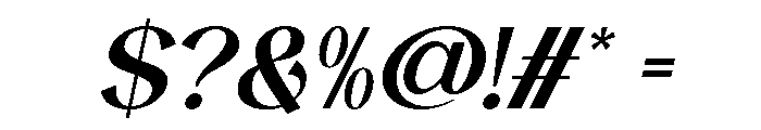 Rochela Italic Font OTHER CHARS