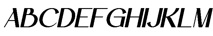 Rochela Italic Font UPPERCASE