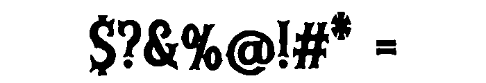 Rock South Regular Font OTHER CHARS