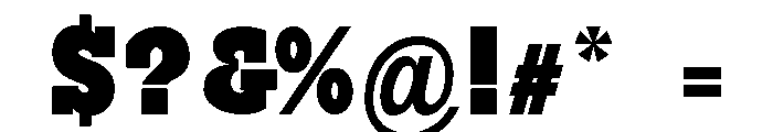 RockRest Black Condensed Font OTHER CHARS