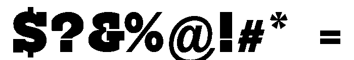 RockRest Black Semi Condensed Font OTHER CHARS