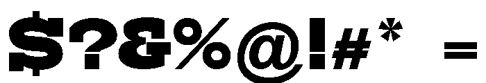 RockRest Black Semi Expanded Font OTHER CHARS