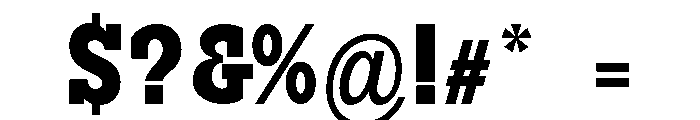 RockRest Bold Condensed Font OTHER CHARS