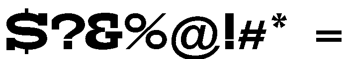 RockRest Bold Expanded Font OTHER CHARS