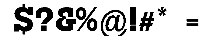 RockRest Bold Semi Condensed Font OTHER CHARS