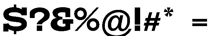 RockRest Bold Semi Expanded Font OTHER CHARS
