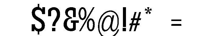 RockRest Condensed Font OTHER CHARS