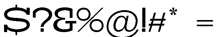 RockRest Expanded Font OTHER CHARS