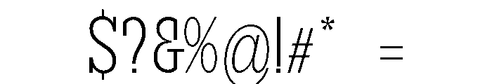 RockRest Extra Light Condensed Font OTHER CHARS