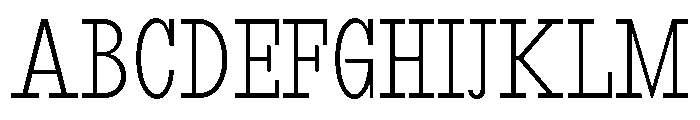 RockRest Extra Light Condensed Font UPPERCASE