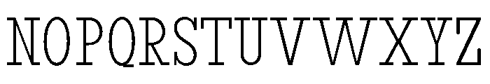 RockRest Extra Light Condensed Font UPPERCASE