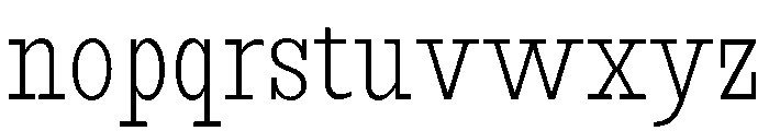 RockRest Extra Light Condensed Font LOWERCASE