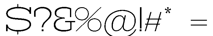 RockRest Extra Light Expanded Font OTHER CHARS