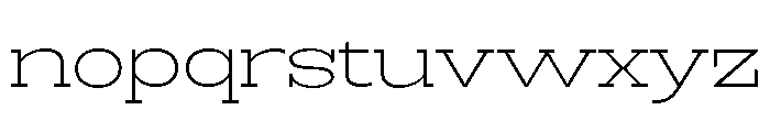 RockRest Extra Light Expanded Font LOWERCASE