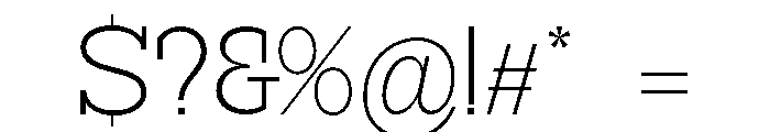 RockRest Extra Light Font OTHER CHARS