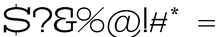 RockRest Light Expanded Font OTHER CHARS