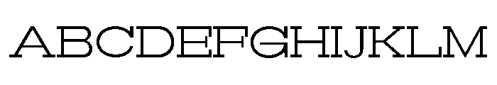 RockRest Light Expanded Font UPPERCASE