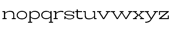 RockRest Light Expanded Font LOWERCASE