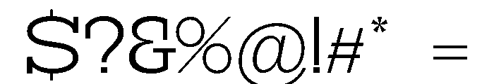 RockRest Light Semi Expanded Font OTHER CHARS
