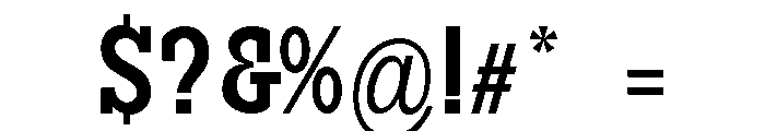 RockRest Medium Condensed Font OTHER CHARS
