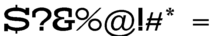 RockRest Medium Expanded Font OTHER CHARS