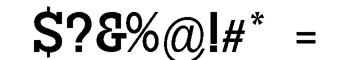 RockRest Medium Semi Condensed Font OTHER CHARS