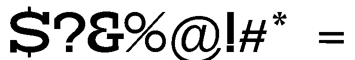 RockRest Medium Semi Expanded Font OTHER CHARS