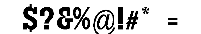 RockRest Semi Bold Condensed Font OTHER CHARS