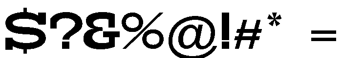 RockRest Semi Bold Expanded Font OTHER CHARS