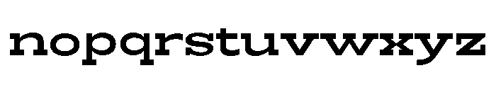 RockRest Semi Bold Expanded Font LOWERCASE