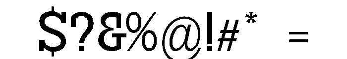 RockRest Semi Condensed Font OTHER CHARS