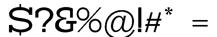 RockRest Semi Expanded Font OTHER CHARS