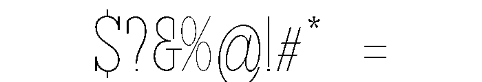 RockRest Thin Condensed Font OTHER CHARS