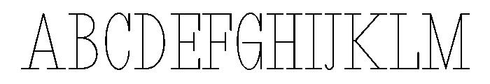 RockRest Thin Condensed Font UPPERCASE