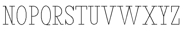 RockRest Thin Condensed Font UPPERCASE