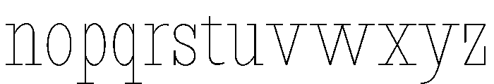 RockRest Thin Condensed Font LOWERCASE