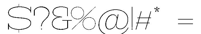 RockRest Thin Expanded Font OTHER CHARS