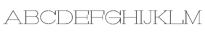 RockRest Thin Expanded Font UPPERCASE
