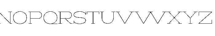 RockRest Thin Expanded Font UPPERCASE