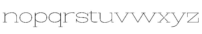 RockRest Thin Expanded Font LOWERCASE