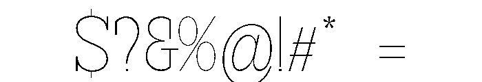 RockRest Thin Semi Condensed Font OTHER CHARS