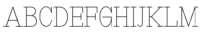 RockRest Thin Semi Condensed Font UPPERCASE