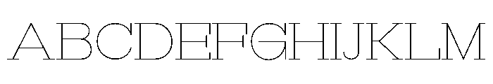 RockRest Thin Semi Expanded Font UPPERCASE