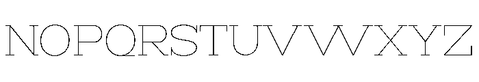 RockRest Thin Semi Expanded Font UPPERCASE